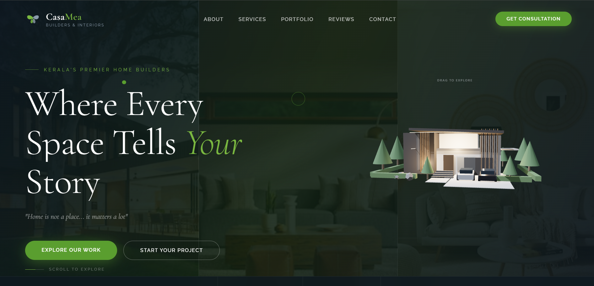 CasaMea Architecture & 3D Web Experience